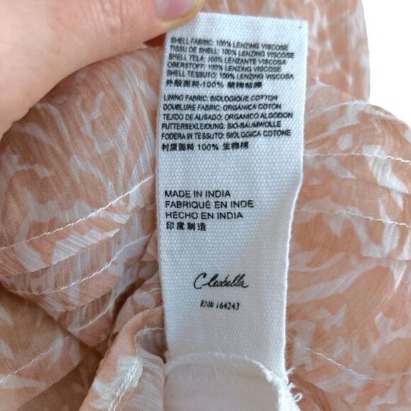 Cleobella Kenna Mini Skirt in Peach Zebra Print, Size Medium - Picture 5 of 9